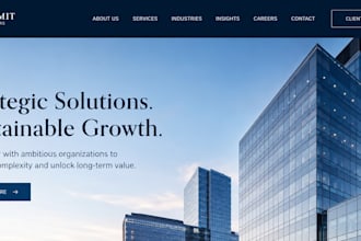 create a detailed business website