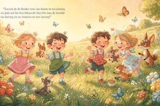draw wonderful children illustration for book or anything