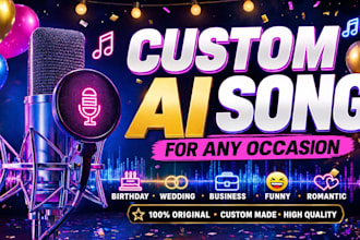 create a personalized ai song for birthday wedding or business