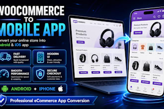 convert your woocommerce store into android and ios mobile app
