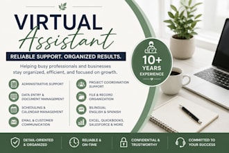 be your virtual assistant for admin support