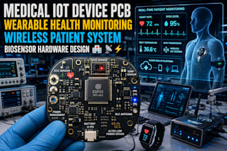 develop medical iot pcb, wireless health device wearable embedded system design