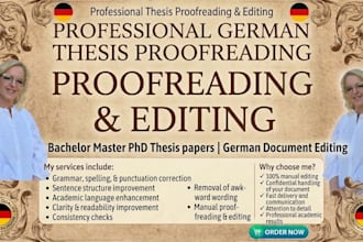 professionally proofread and edit your german bachelor master phd thesis papers