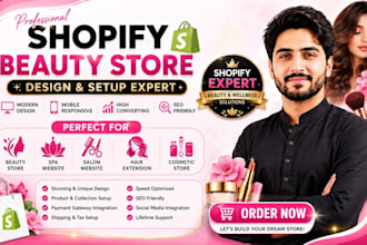 build shopify beauty store spa skincare website hair extension and cosmetic site