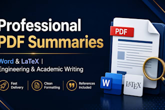 create professional PDF summaries in word or latex