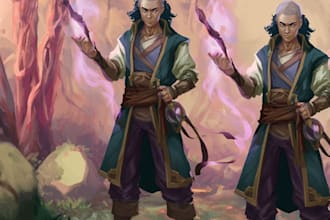 create fantasy character portrait art