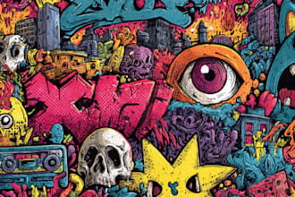 do wall art, pop art, mural, graffiti, doodle, wallpaper