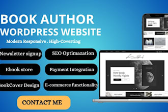setup a converting author website, book website for book authors using wordpress