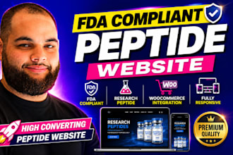 fda compliant peptide website with ai chatbot research peptide store woocommece