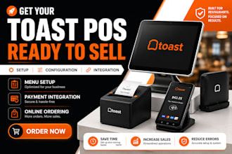 setup toast pos, menu, inventory and online ordering