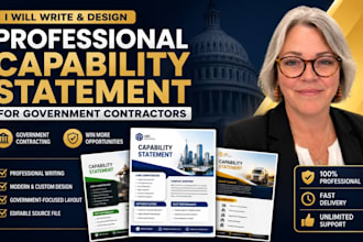 write and design a professional government contracting capability statement