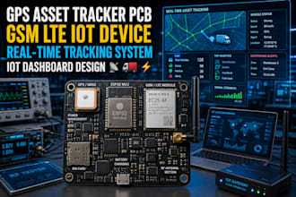 develop gps GSM lte asset tracking pcb with real time iot dashboard telematics