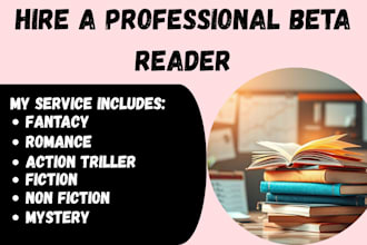 beta read critical novel ,romance, fantasy, triller and give excellent feedback