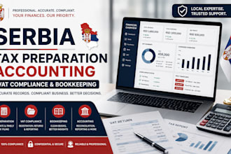 provide serbia tax preparation accounting, vat compliance and bookkeeping