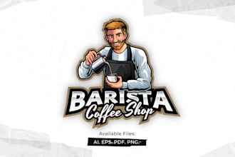 create a custom coffee shop logo design for your café