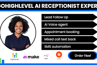 build gohighlevel ai receptionist, agent for lead follow up, appointment booking