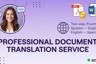 translate PDF and word documents to spanish and vice versa