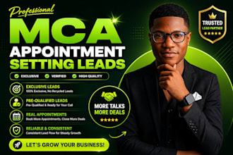 provide appointment setting mca leads, real time leads