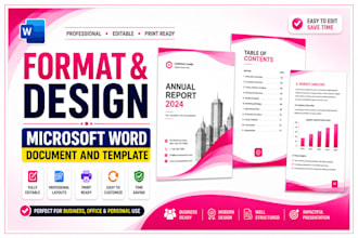 design editable microsoft word templates and format word documents