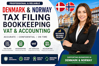 provide denmark and norway tax filing bookkeeping vat and accounting services
