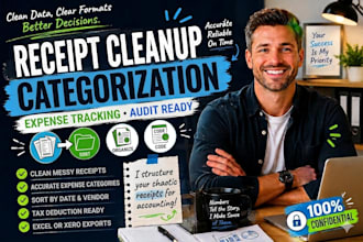 categorize receipts expense tracking data cleanup quickbooks bookkeeping invoice