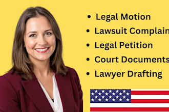 draft professional legal motions, complaints and petitions