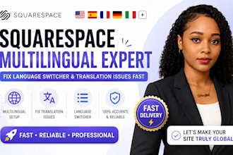 fix squarespace multilingual setup add language switcher, fix translation issues