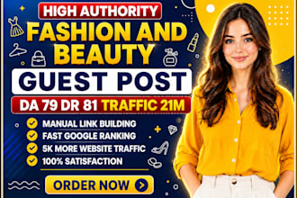 publish lifestyle, beauty, jewellery and fashion guest posts with backlinks