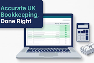 do UK bookkeeping, bank reconciliation in xero or quickbooks