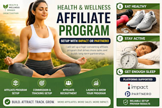 set up a health and wellness affiliate program with impact or partnero