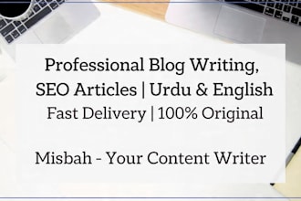 write SEO blog posts and articles in urdu