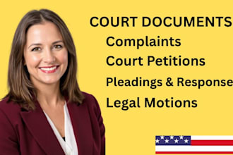 be your lawyer for pleadings, motions, complaints, petitions