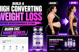 build high converting weight loss fat loss burn fat woocommerce peptide store