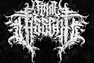 design old school death metal logo or black metal wordmark