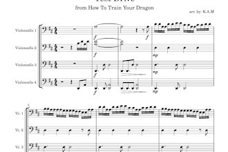 convert piano sheet to string quartet sheet