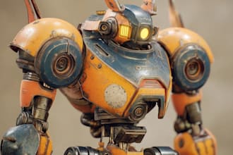 create custom mecha robot art