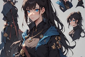 draw anime art and illustration for profile picture