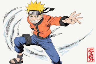 draw you in naruto anime manga style