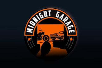 make midnight garage harley davidson rental logo