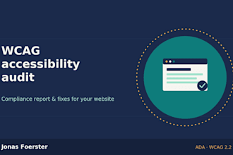 do a wcag accessibility audit and ada compliance report