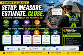 hover setup roofing exterior measurement CRM estimating sales workflow pipeline