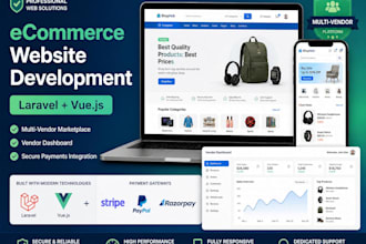 build your ecommerce website using laravel and vue js