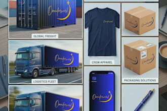 design a professional shipping, logistic, and transport logo