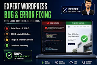 fix complex wordpress bugs, fatal errors, and CSS issues