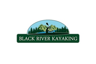 make fun attractive kayaking logo for black river kayaking
