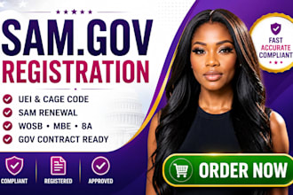 do sam gov registration uei cage code wosb 8a certification government contract