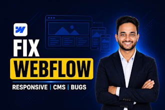 fix webflow responsive design, layout, cms, and website issues