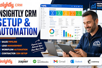 insightly crm setup contractor sale pipeline lead management workflow automation