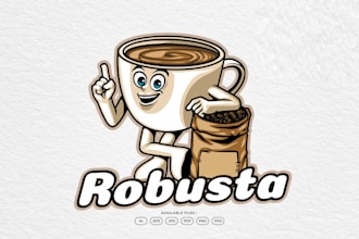 design a custom coffee brand logo with professional style