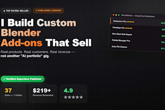 develop custom production ready blender addons and scripts